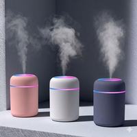 Mini humidificateur ultrasonique portable coloré, en plastique léger, rechargeable par USB, diffuseur d'air pour la maison et la voiture