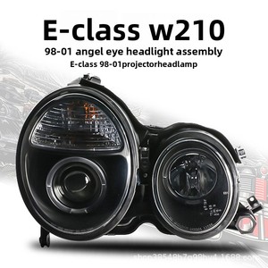 Ensemble de phares LED jaunes SONAR 12V 55W H4/H7 avec anneau lumineux Angel Eye, compatible avec <span class=keywords><strong>Mercedes</strong></span>-Benz <span class=keywords><strong>Classe</strong></span> <span class=keywords><strong>E</strong></span> <span class=keywords><strong>W210</strong></span> 98-01 - Product Image 5