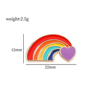 Épingles à drapeau arc-en-ciel LGBT Creative Heart Yeh Finger Enamel Pin Clothes Bag Lapel Gay Lesbian Pride Badge Brooch Unisex Jewelry
