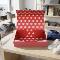 Emballage de luxe de haute qualité avec logo personnalisé, estampage à chaud, boîte à chaussures pliable magnétique en carton rigide, emballage plat