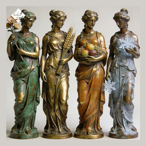Statue de déesse grecque grandeur nature personnalisée, <span class=keywords><strong>en</strong></span> bronze et cuivre, sculpture de dame des quatre <span class=keywords><strong>saisons</strong></span>, décoration de jardin extérieur, directement de l'usine - Product Image 2