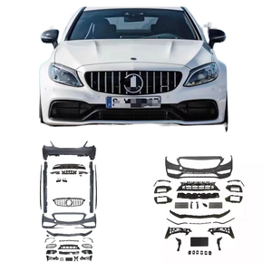 Kit carrosserie de haute qualité C63 pour <span class=keywords><strong>Mercedes</strong></span> <span class=keywords><strong>Benz</strong></span> W205 modifié en style C63 <span class=keywords><strong>AMG</strong></span> 2019 avec pare-chocs et calandre - Product Image 1