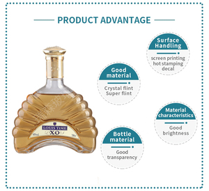 Meilleure Vente Bouteille en Verre Plate pour Liqueurs et Spiritueux (Brandy, <span class=keywords><strong>Gin</strong></span>, Whisky, Vodka, Rhum, Tequila) Nouveau Design avec Bouchon - Product Image 3