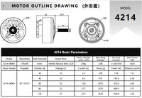 Moteur sans balais haute vitesse de qualité supérieure 4214 380kv pour accessoires d'avions professionnels