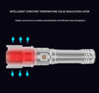 Lampe de poche de grande puissance à lumière Led, Flash imperméable, tactique, Rechargeable, produit authentique, pour Camp