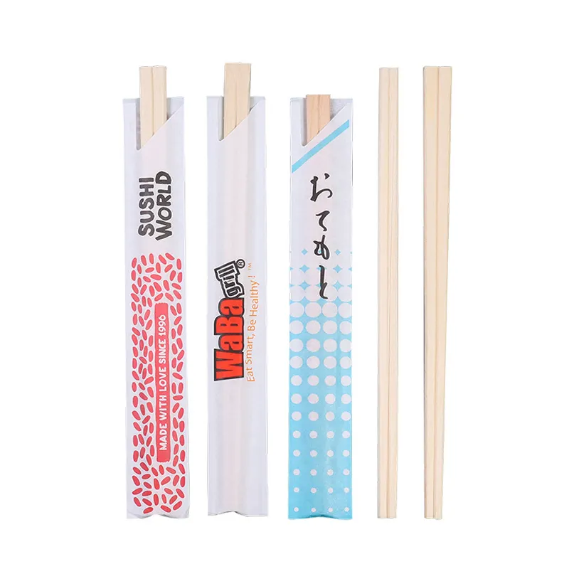 High quality Custom Disposable Reusable Bamboo Chopsticks sushi twin tensoge wood chopsticks