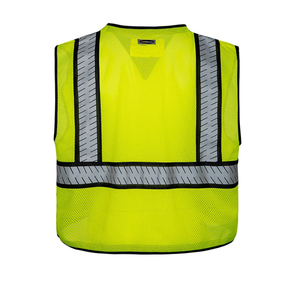 Gilet de sécurité réfléchissant haute visibilité, couleur orange, poche, logo personnalisé, certifié ANSI Classe 1 EN 20471, tailles S-4XL, OEM/ODM - Product Image 2