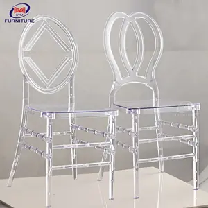 Factory patent design unique new acrylic clear plastic wholesale resin wedding chiavari chair