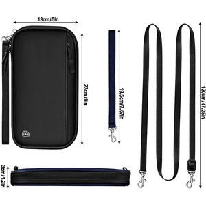 Bolsa de poliéster Oxford con diseño de piedra, estuche de maquillaje con logotipo personalizado, tarjetero de viaje RFID para documentos familiares - Product Image 5