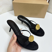 Nouvelle Collection Été 2025 – Sandales à Talons Hauts pour Femme, Bout Rond, Bride Cheville, Tige en Microfibre, Boucle Métallique