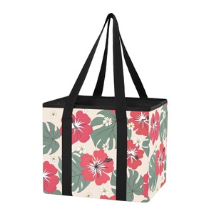 Organizadores de Maletero de Coche y Bolsas Reutilizables de Compras para Cocina con Diseño de Flor de Anturio Hawaiano - Product Image 2