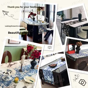 Runner Decorativo per Tavolo da Pranzo, Lungo e Stampato in Tessuto di Poliestere, Stile <span class=keywords><strong>Vintage</strong></span> Francese per Mobile TV e Tavolino da Caffè - Product Image 3