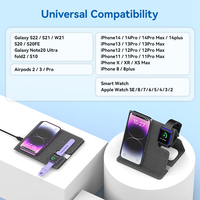 Hot 3 en 1 chargeur sans fil rapide voyage multifonctionnel 3 en 1 vente mini chargeur sans fil portable pour téléphone pour montre