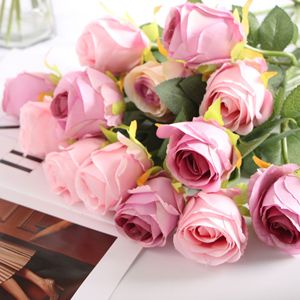 Rose artificielle bulgare à tige unique en soie, haute simulation, pour décoration de mariage, maison et accessoires de photographie, 50 cm - Product Image 1