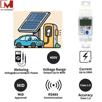 Compteur d'énergie DC avec communication RS485 Modbus DTL645 pour panneaux solaires et stations de recharge de véhicules électriques