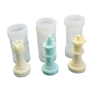 象棋硅胶蜡烛模具手工象棋香味蜡烛模具Diy