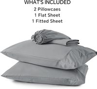 Ensemble de draps en polyester faciles à poser, sans plis, ensemble de literie 4 pièces pour hôtel