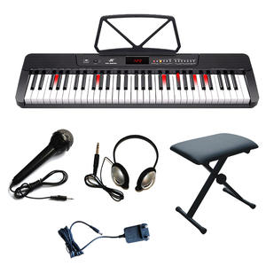 Clavier de <span class=keywords><strong>piano</strong></span> éclairé Lehoo MK1982900L à 61 touches avec écran LED, 256 sons et 256 rythmes, 24 morceaux de démonstration, leçon en 3 étapes - Product Image 1