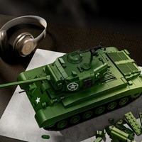 Mainan Puzzle Merakit Tank Berat M26 Pershing Amerika Perang Dunia II Tingkat Kesulitan Tinggi