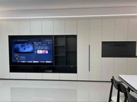 Meuble TV mural moderne personnalisé, divers coloris, console multimédia, armoire de rangement, salon