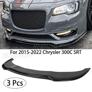 <b>For</b> 2015-2022 Chrysler SRT 300C 3Pcs Front Bumper Lip Splitter <b>Diffuser</b> Spoiler <b>Car</b> Accessories Glossy Black Carbon Fiber Look - Product Image 1