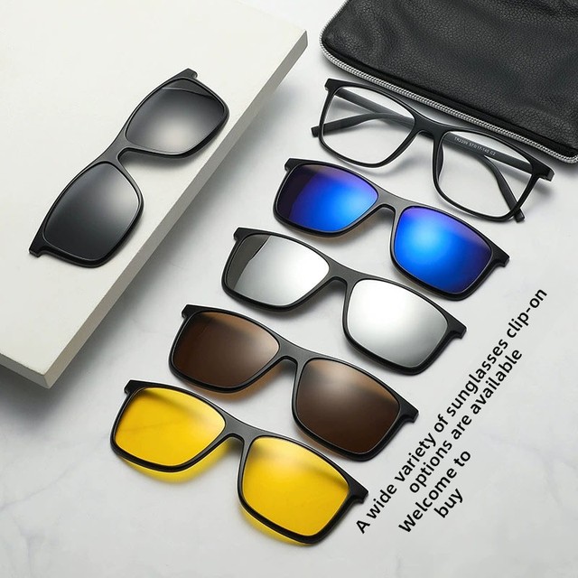 JIATAO Five 3D Polarized Sunglasses CT Model Fashionable TR90 UV400 Magnetic Box Shape Wholesale Myopia Foreign Trade