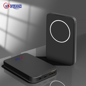 พาวเวอร์แบงค์แม่เหล็กไร้สายแบบพกพาขนาดเล็ก 10000 มิลลิแอมป์ พร้อมโลโก้สั่งทำได้  ปรับแต่งพาวเวอร์แบงค์ 10000  แบตสำรองพกพา 10000 - Product Image 2