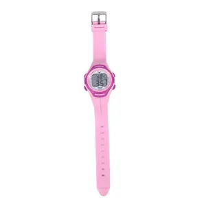 Clasico 7 색 빛 방수 시간 디지털 크로노 그래프 시계 스포츠 알람 어린이 소녀 시계 저렴한 가격 시계 어린이