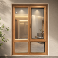 Fenêtre coulissante à battant moderne en aluminium avec ouverture fixe, fonction insonorisante, verre trempé double couche transparent