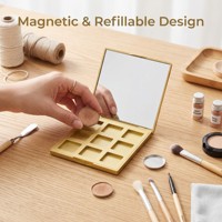 Goldene Weiße Magnetische Lidschatten-Palette Verpackungslieferant 12-Farben-Palette Maßgeschneiderte Kosmetikverpackungsbox Luxus
