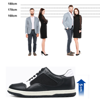 Sneakers con Rialzo Interno in Pelle per Uomo, Personalizzabili, Aumentano l'Altezza di 5cm, Vendita all'Ingrosso