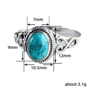 신상품 패션 럭셔리 모조 보석 반지 여자 보석 약혼 결혼 반지 보석 GJZ0359 - Product Image 6