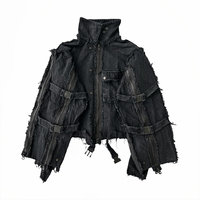 DiZNEW Vestes grande taille pour hommes Veste en jean à col montant de style mendiant vente en gros