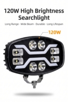 Projecteur LED 9 pouces avec anneau halo en forme de X, haute luminosité, longue portée, faisceau large, pour modification de camion