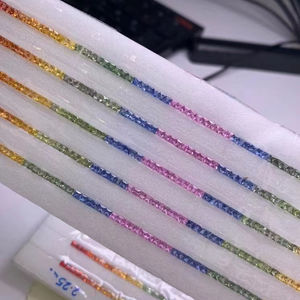 YZ 공장 판매 가격 다이아몬드 컷 사파이어 커런덤 그린 옐로우 핑크 화이트 스퀘어 원형 천연 사파이어 스톤 - Product Image 4