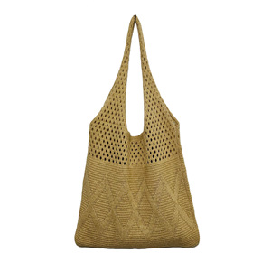 Borsa a Spalla a Forma di Cuscino in Poliestere Lavorato a Maglia, Grande Borsa da Spiaggia Estetica all'<span class=keywords><strong>Uncinetto</strong></span> con Due Manici Traspiranti - Product Image 2