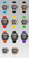 Montre chronographe de sport de luxe pour homme, mouvement Seiko, automatique, mécanique, logo personnalisé, montre automatique, logo, style hip-hop