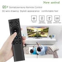 Q5 2,4 GHz Receptor USB inalámbrico Alcance de 15m Control remoto inteligente con voz y micrófono Compatible con Android TV Box PC