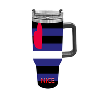 Gobelet de voyage isotherme en acier inoxydable 40 oz Homoflexible Gay Rainbow pour les trajets quotidiens sur autoroute, les pique-niques à la plage, le camping et les moments de thé