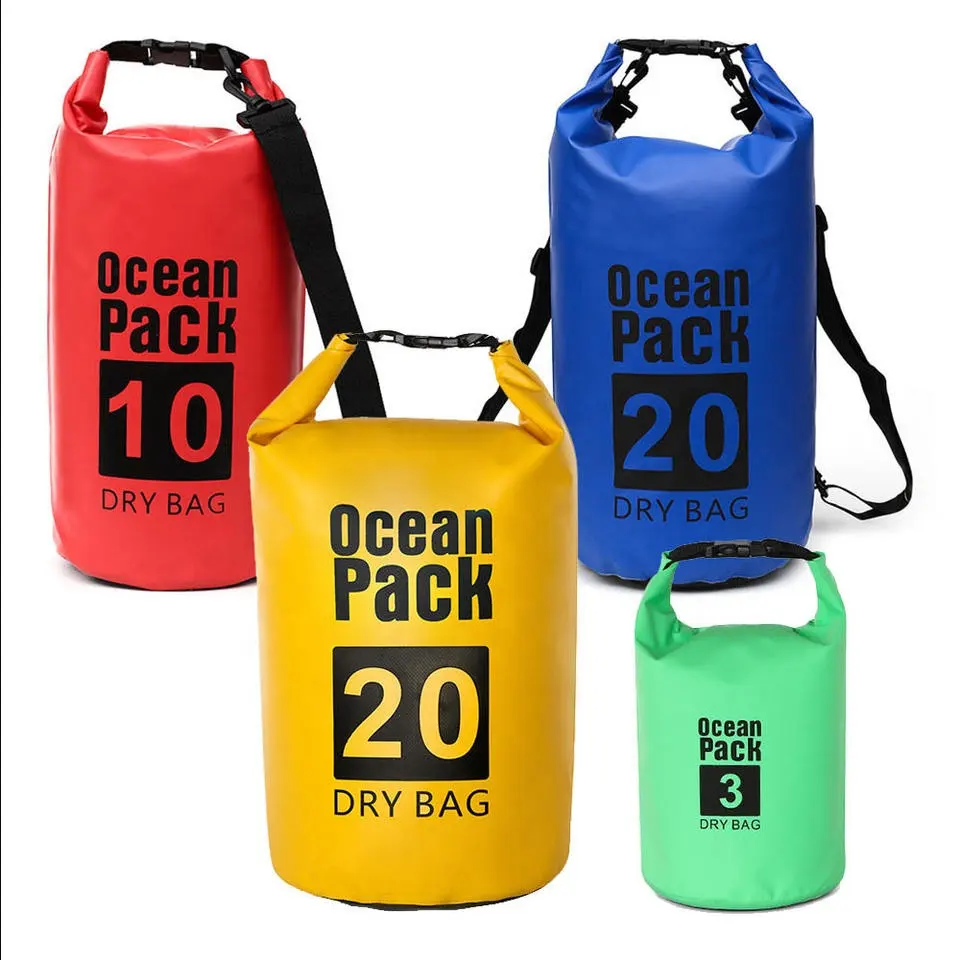 2024 acampamento desastre PVC 2L 5L 10L 15L 20L 25L 30L mochila flutuante de sobrevivência seca para natação pacote oceano saco seco à prova d'água
