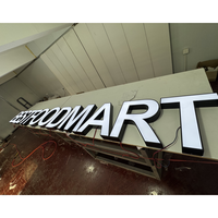Enseigne lumineuse LED 3D personnalisée pour extérieur, lettres rétroéclairées, signalétique lumineuse pour devanture de magasin