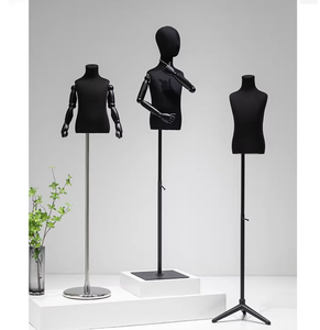 Manichino Mezzo Busto per Esposizione Abbigliamento Bambini, Espositore Nero in Lino per Bambini e Bambine, per Vetrina - Product Image 3
