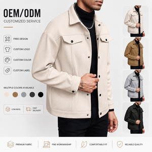 Giacca da uomo autunno inverno, nuova collezione, modello di tendenza, con risvolto, casual, elegante, comoda. - Product Image 1