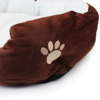 Cama para Mascotas de Lana de Cordero, Moderna, Ecológica, Diseño de Dibujos Animados, Cueva para Perros y Gatos, Desmontable, Cálida para Invierno, Tamaño Pequeño
