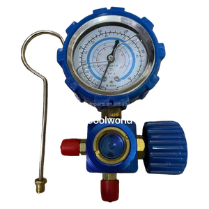 Haute qualité professionnel Nikauto voiture AC R12 R22 R404a R134a Psi collecteur jauge ensemble kits d'outils haute basse pression (bleu) - Product Image 4