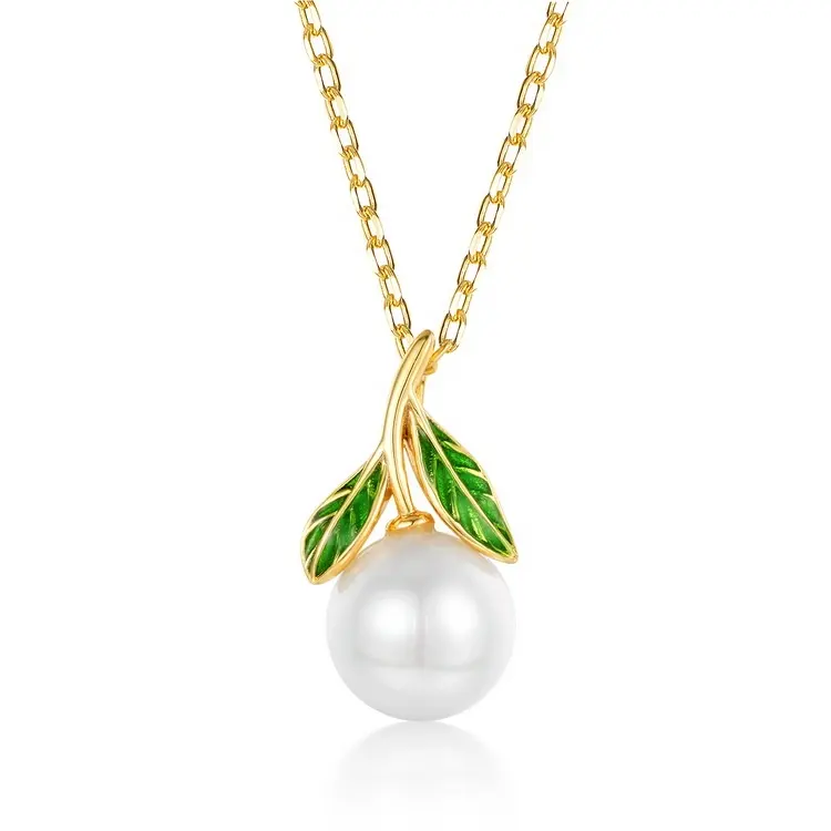 Custom made jewellery pendants 925 sterling silver gold plated pearl pendant