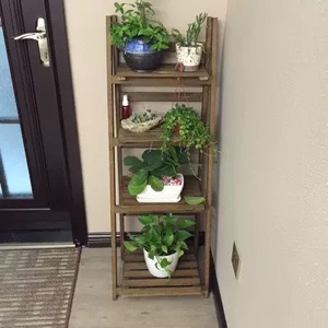 Wooden Multi Layer Plant Stand 3 Tier Foldable Standing <b>Rack</b> For Living Room Balcony Greenery Storage <b>Shelf</b> - Product Image 1
