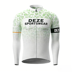Maillot de cyclisme à manches longues pour hommes et femmes, personnalisé avec logo imprimé, en polyester, respirant et à séchage rapide, pour les événements de course sur route et les activités de plein air. - Product Image 4