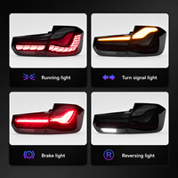 Feux arrière à LED rouges BK pour BMW Série 3 GT F34 2013-2019, nouveau design écailles de dragon, clignotants séquentiels, marche arrière, Plug & Play