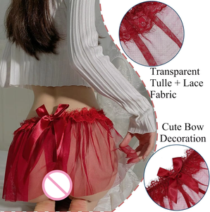 Mutandine Sexy in stile Hipster da <span class=keywords><strong>donna</strong></span> in maglia trasparente a vita bassa traspirante per Bikini mutandine in pizzo perizoma con fiocco in Nylon - Product Image 3